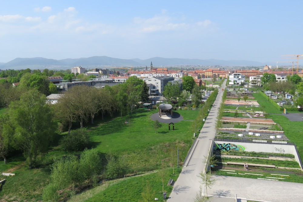 Blick über den Südpark von Landau