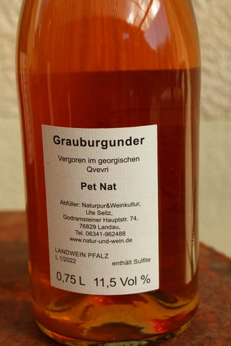 Grauburgunder Rückenetikett